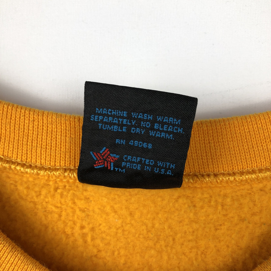 Vintage 90'S SOFFE printed sweatshirt, made in the USA, size L, men's polyester yellow type Vintage Second Hand