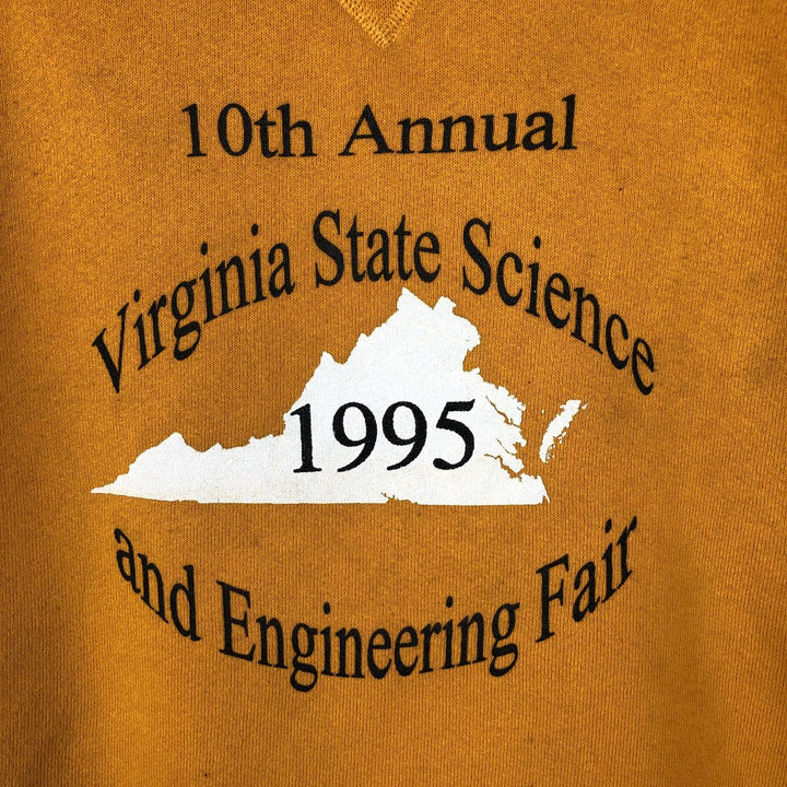 Vintage 90'S SOFFE printed sweatshirt, made in the USA, size L, men's polyester yellow type Vintage Second Hand