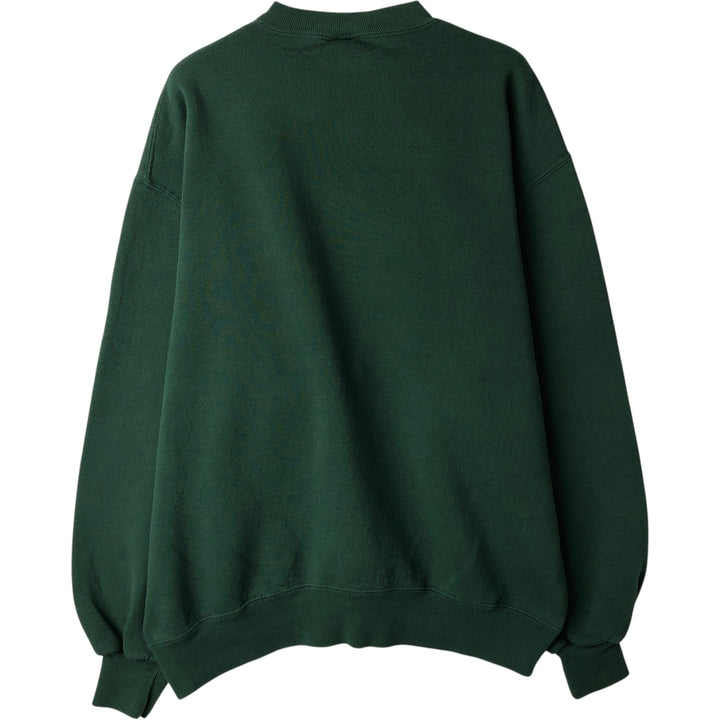 90'S Russell triple print college sweatshirt, made in the USA, men's size L, vintage cotton Green type dark green Vintage Second Hand