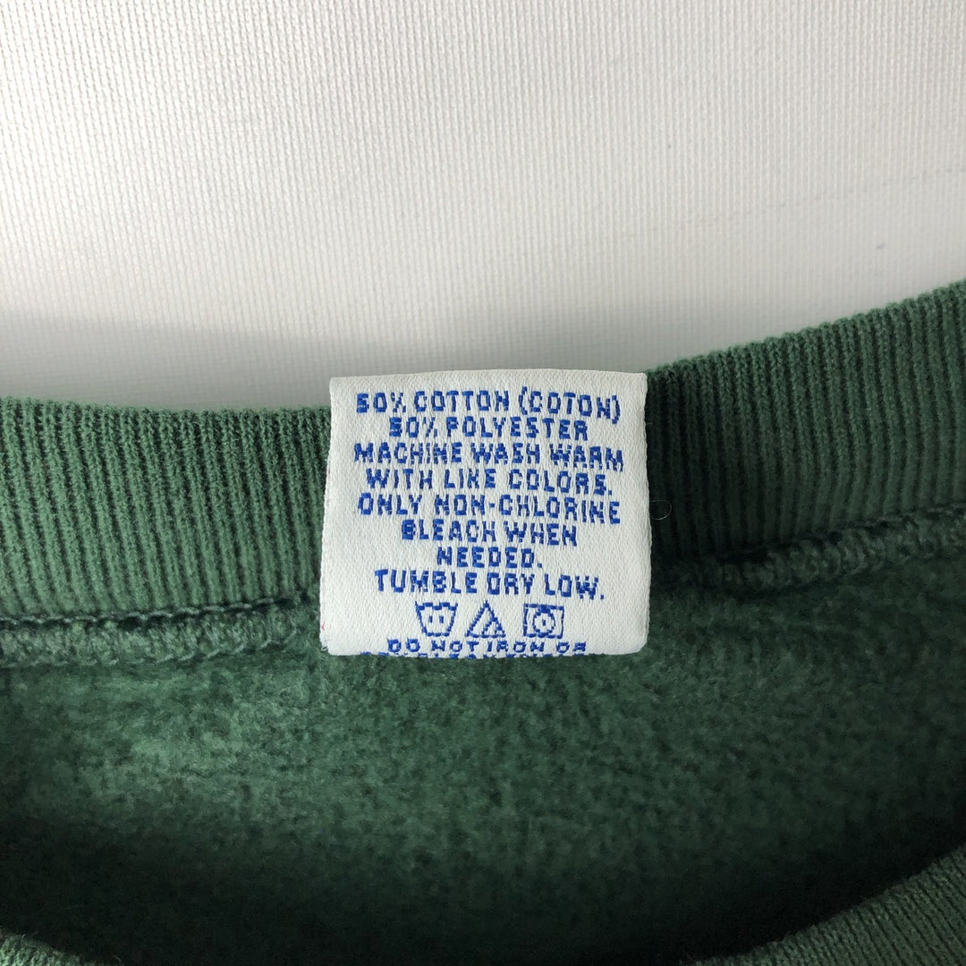 90'S Russell triple print college sweatshirt, made in the USA, men's size L, vintage cotton Green type dark green Vintage Second Hand