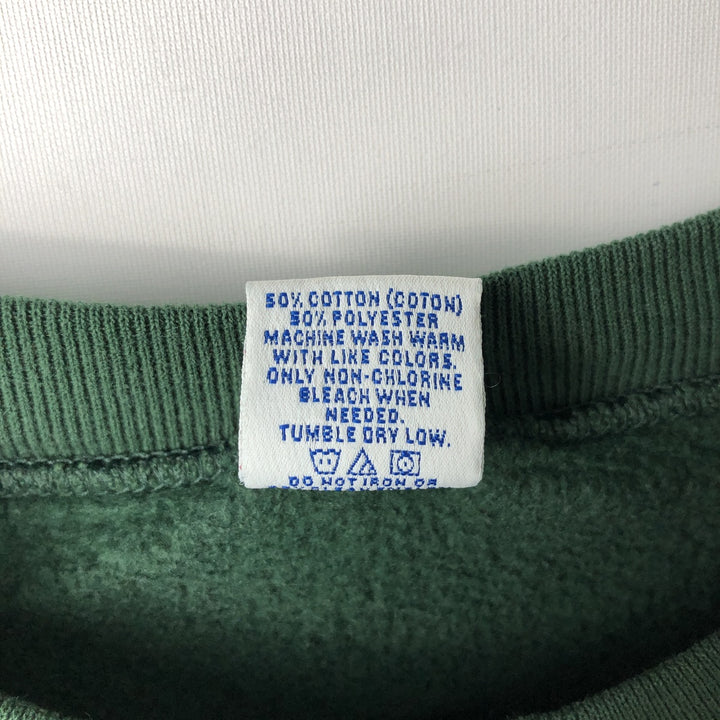 90'S Russell triple print college sweatshirt, made in the USA, men's size L, vintage cotton Green type dark green Vintage Second Hand