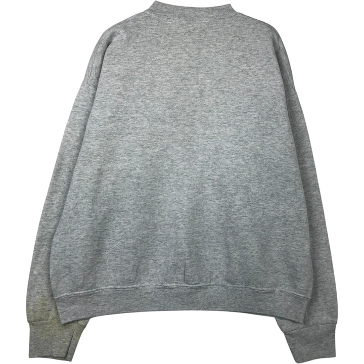 90'S Fruit of the Loom printed sweatshirt, made in the USA, men's size L, vintage cotton gray type Vintage Second Hand