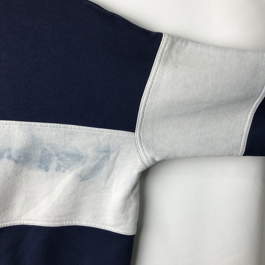 90'S Russell College Sweatshirt, Made in USA, Men's L, Vintage cotton navy blue type Vintage Second Hand