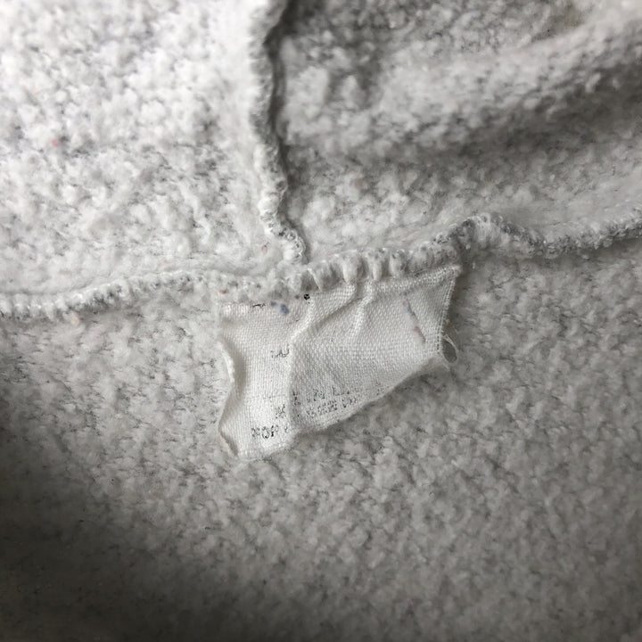 90'S Vintage Men's Full-Zip Hoodie (Size L) cotton pale white type Vintage Second Hand