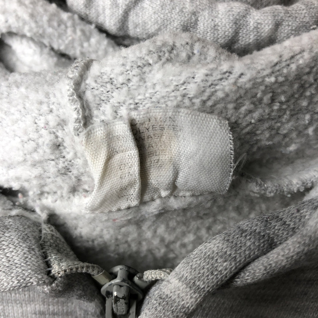 90'S Vintage Men's Full-Zip Hoodie (Size L) cotton pale white type Vintage Second Hand