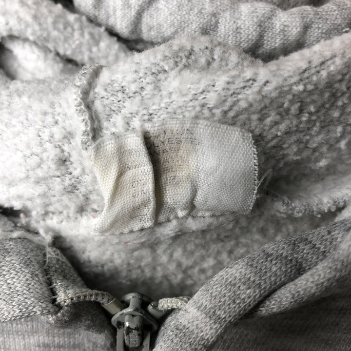 90'S Vintage Men's Full-Zip Hoodie (Size L) cotton pale white type Vintage Second Hand