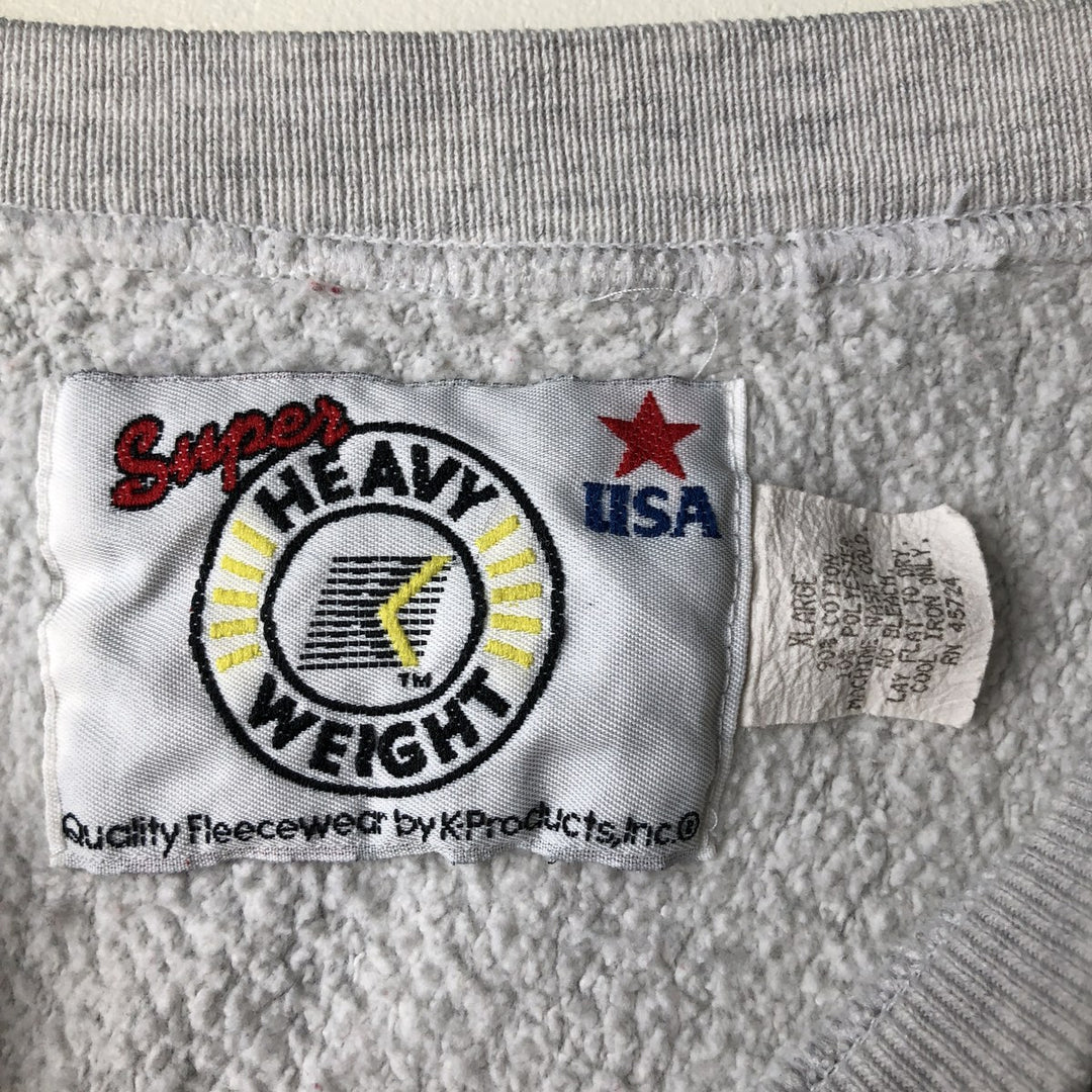 Vintage 90'S K-Products Super Heavy Weight Sweatshirt, Made in USA, Men's XL cotton gray type Vintage Second Hand