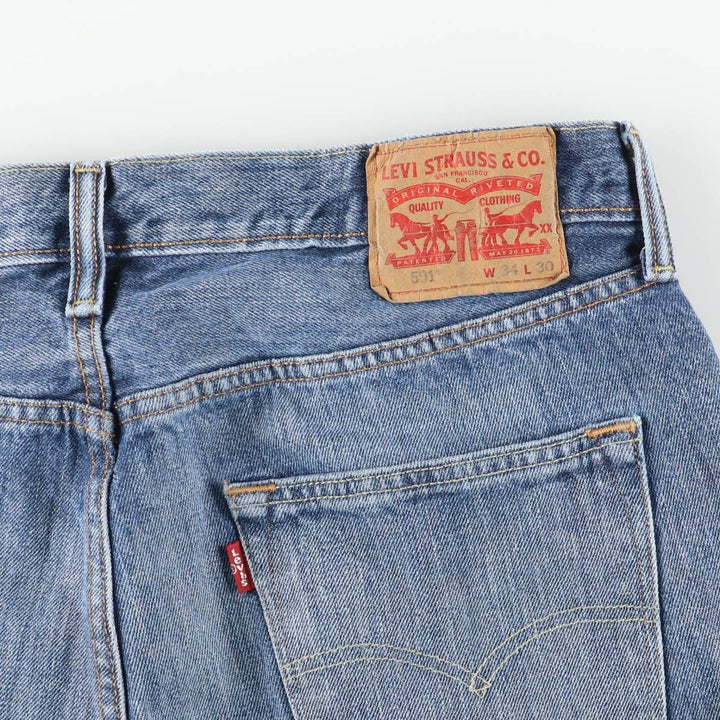 Levi's 501 straight denim pants for men, size W35 unclear blue type Vintage Second Hand