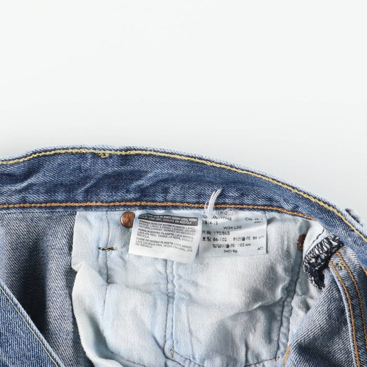 Levi's 501 straight denim pants for men, size W35 unclear blue type Vintage Second Hand