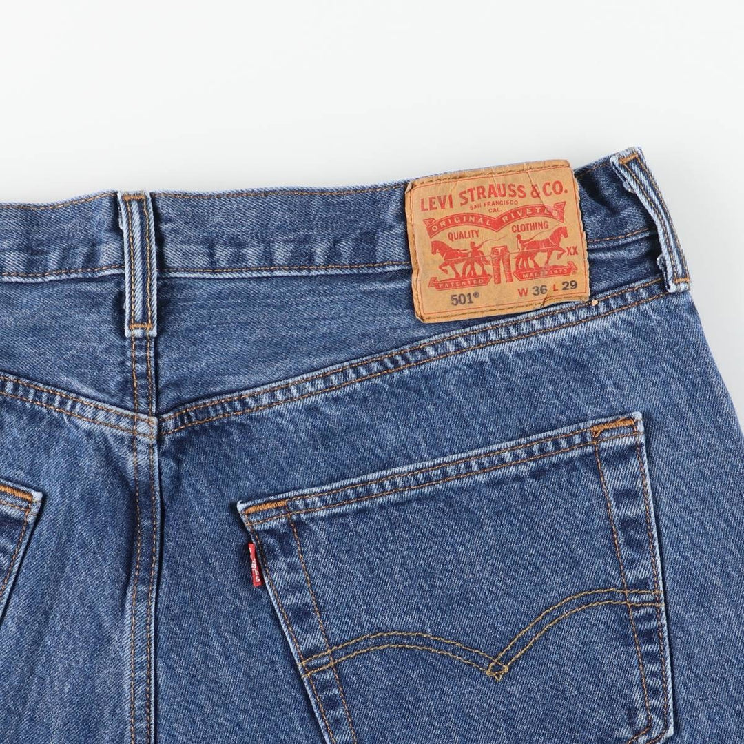 Levi's 501 straight denim pants for men, size W36 cotton blue type Vintage Second Hand