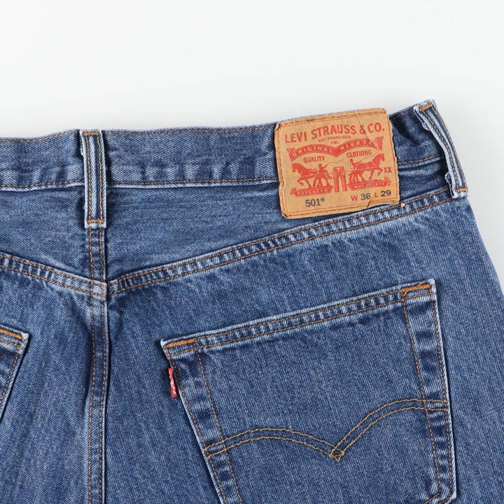 Levi's 501 straight denim pants for men, size W36 cotton blue type Vintage Second Hand