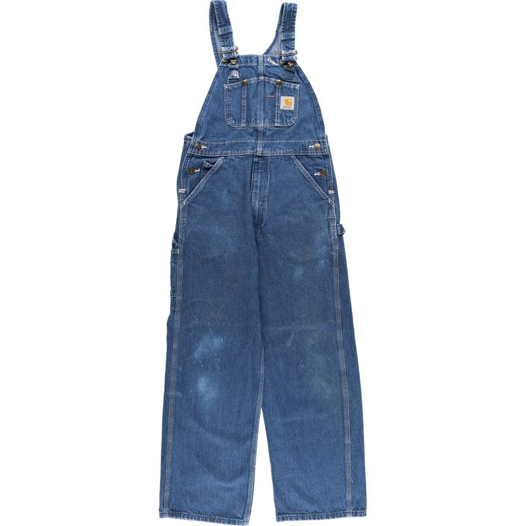 Carhartt Men's Denim Overalls (Size W32) cotton blue type Vintage Second Hand