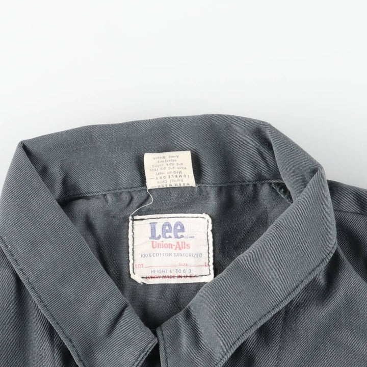 Vintage 1970'S Lee Union Alls long-sleeved jumpsuit, made in the USA, size L, men's unclear green type Vintage Second Hand