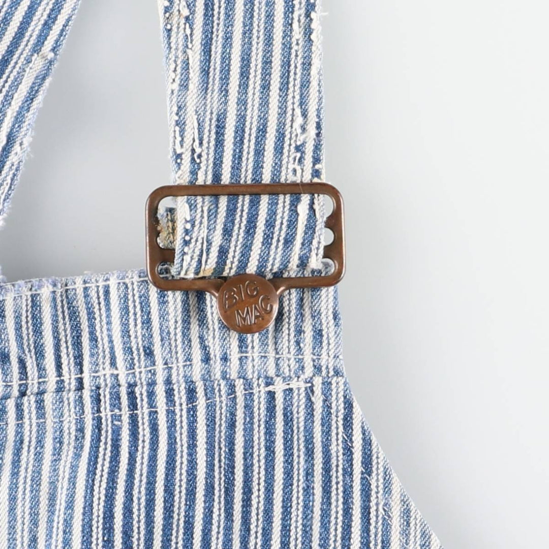 Vintage Penney's Big Mac Hickory Stripe Overalls, Men's Size 37 (Size 37) unclear white type Vintage Second Hand