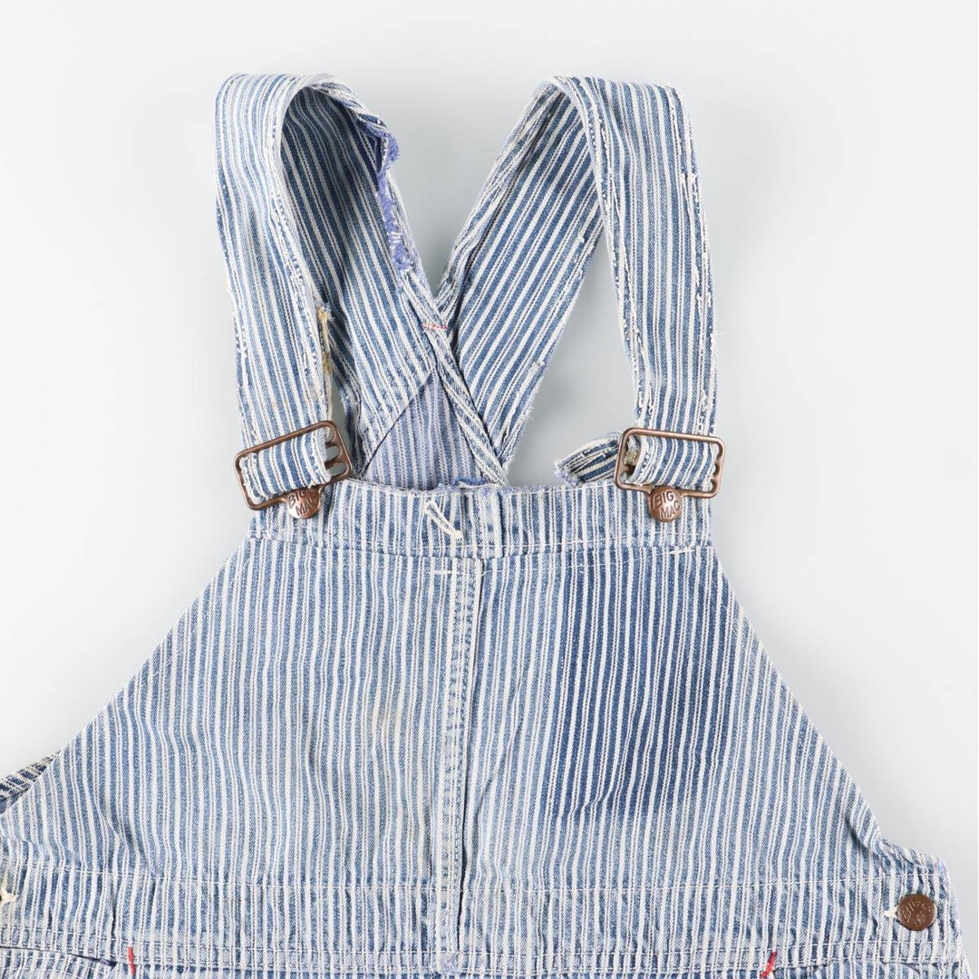Vintage Penney's Big Mac Hickory Stripe Overalls, Men's Size 37 (Size 37) unclear white type Vintage Second Hand