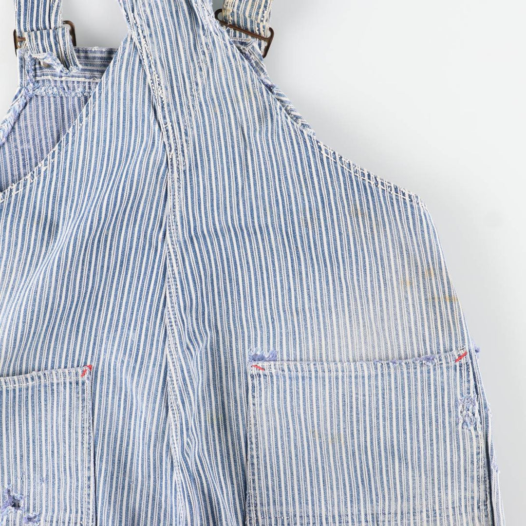 Vintage Penney's Big Mac Hickory Stripe Overalls, Men's Size 37 (Size 37) unclear white type Vintage Second Hand