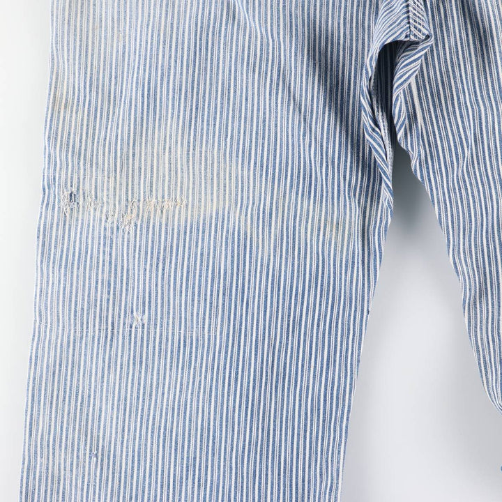 Vintage Penney's Big Mac Hickory Stripe Overalls, Men's Size 37 (Size 37) unclear white type Vintage Second Hand