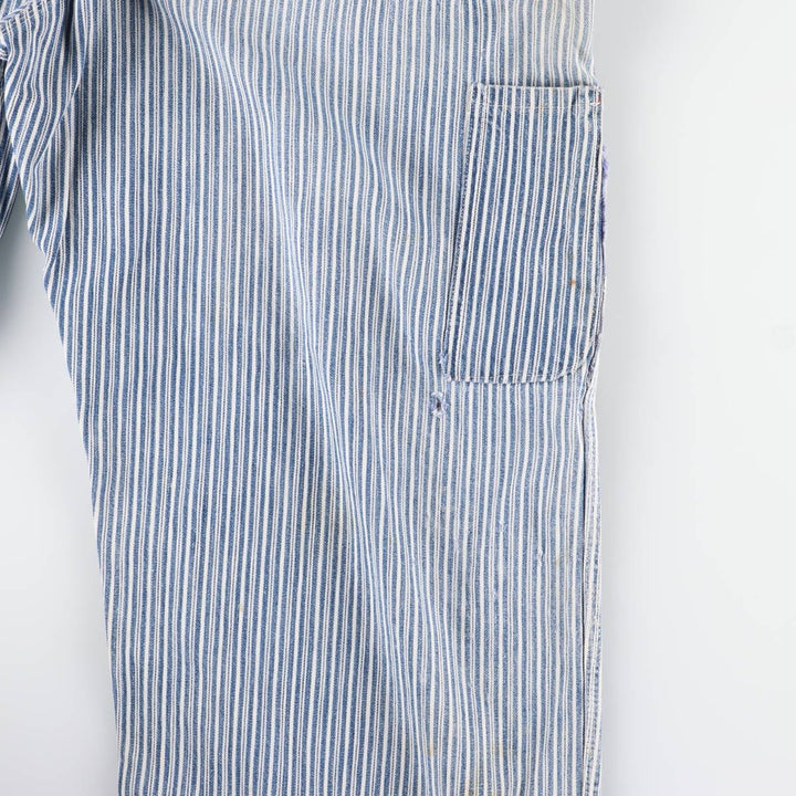 Vintage Penney's Big Mac Hickory Stripe Overalls, Men's Size 37 (Size 37) unclear white type Vintage Second Hand