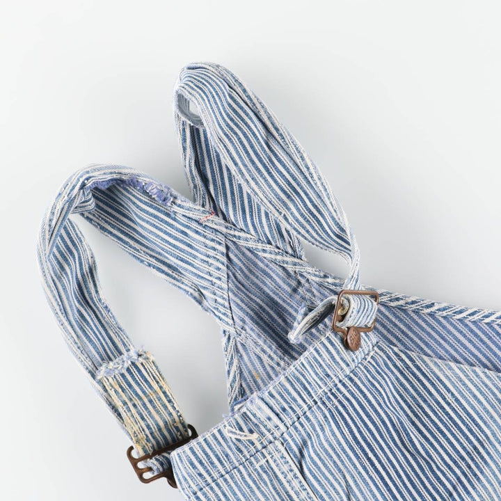 Vintage Penney's Big Mac Hickory Stripe Overalls, Men's Size 37 (Size 37) unclear white type Vintage Second Hand