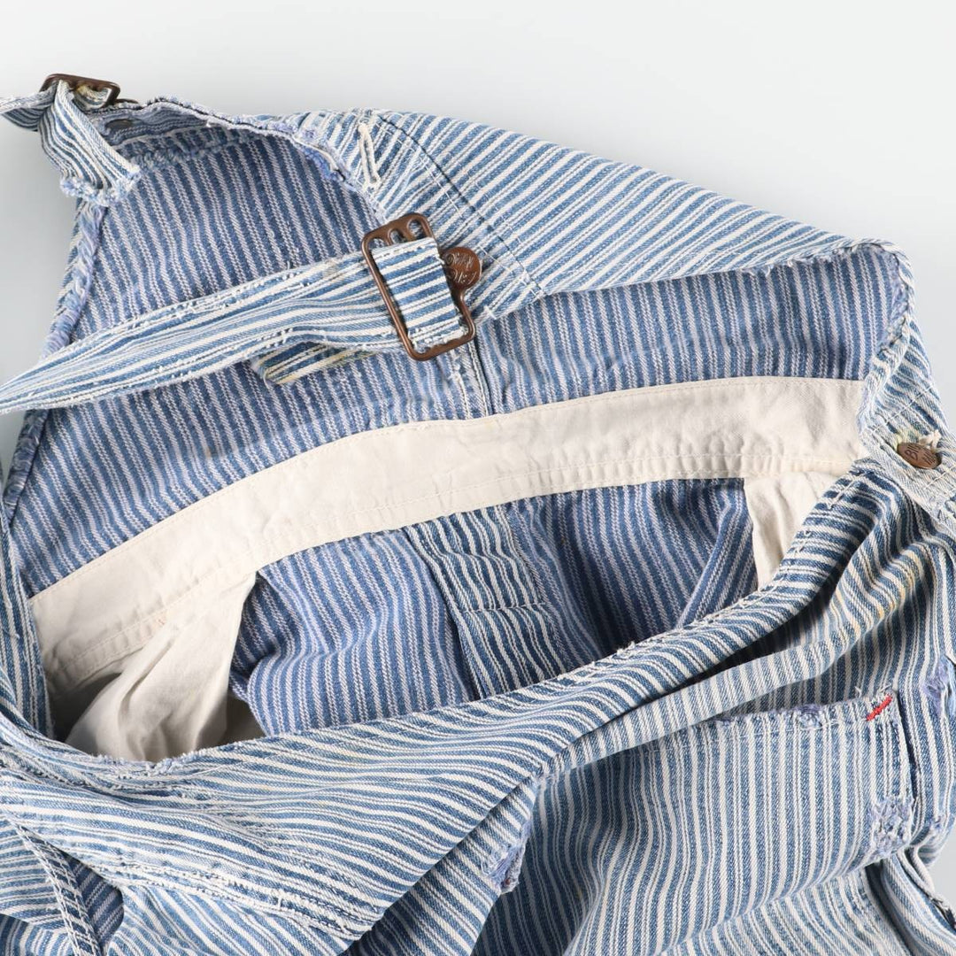 Vintage Penney's Big Mac Hickory Stripe Overalls, Men's Size 37 (Size 37) unclear white type Vintage Second Hand