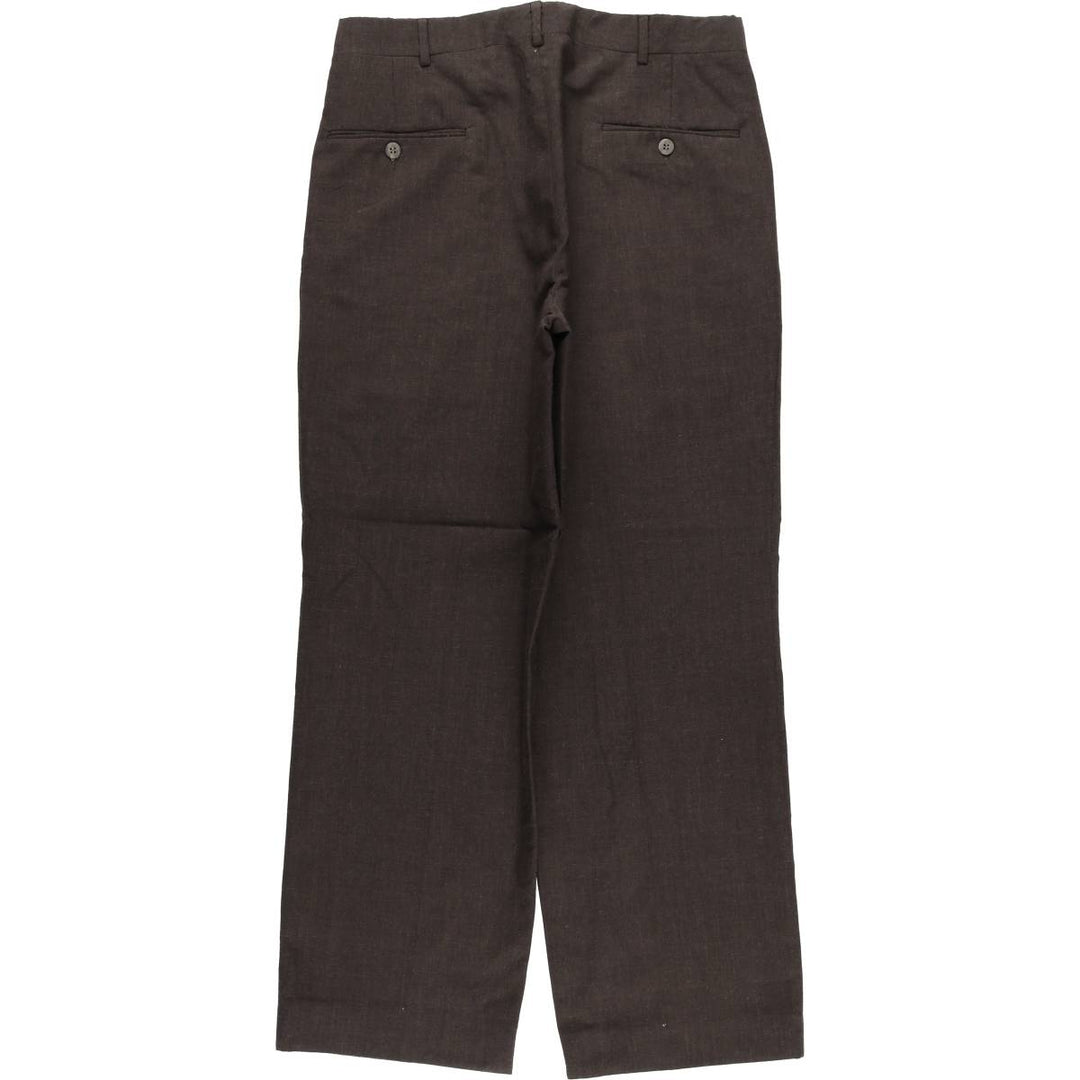 NINO CERRUTI Two-pleat Slacks, Made in USA, Men's, Size W32 unclear brown type Vintage Second Hand