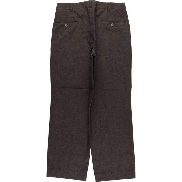 NINO CERRUTI Two-pleat Slacks, Made in USA, Men's, Size W32 unclear brown type Vintage Second Hand