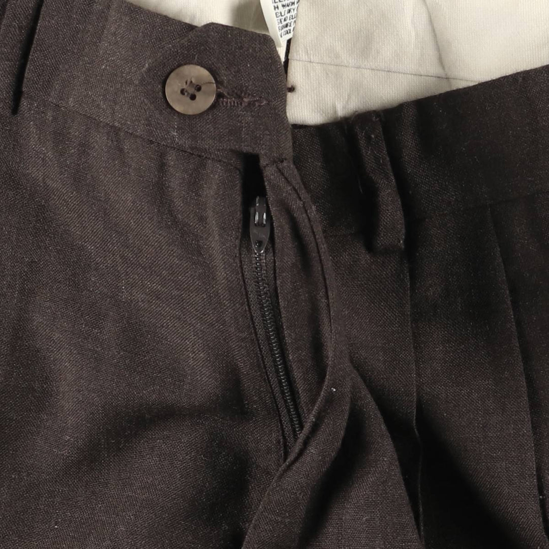 NINO CERRUTI Two-pleat Slacks, Made in USA, Men's, Size W32 unclear brown type Vintage Second Hand