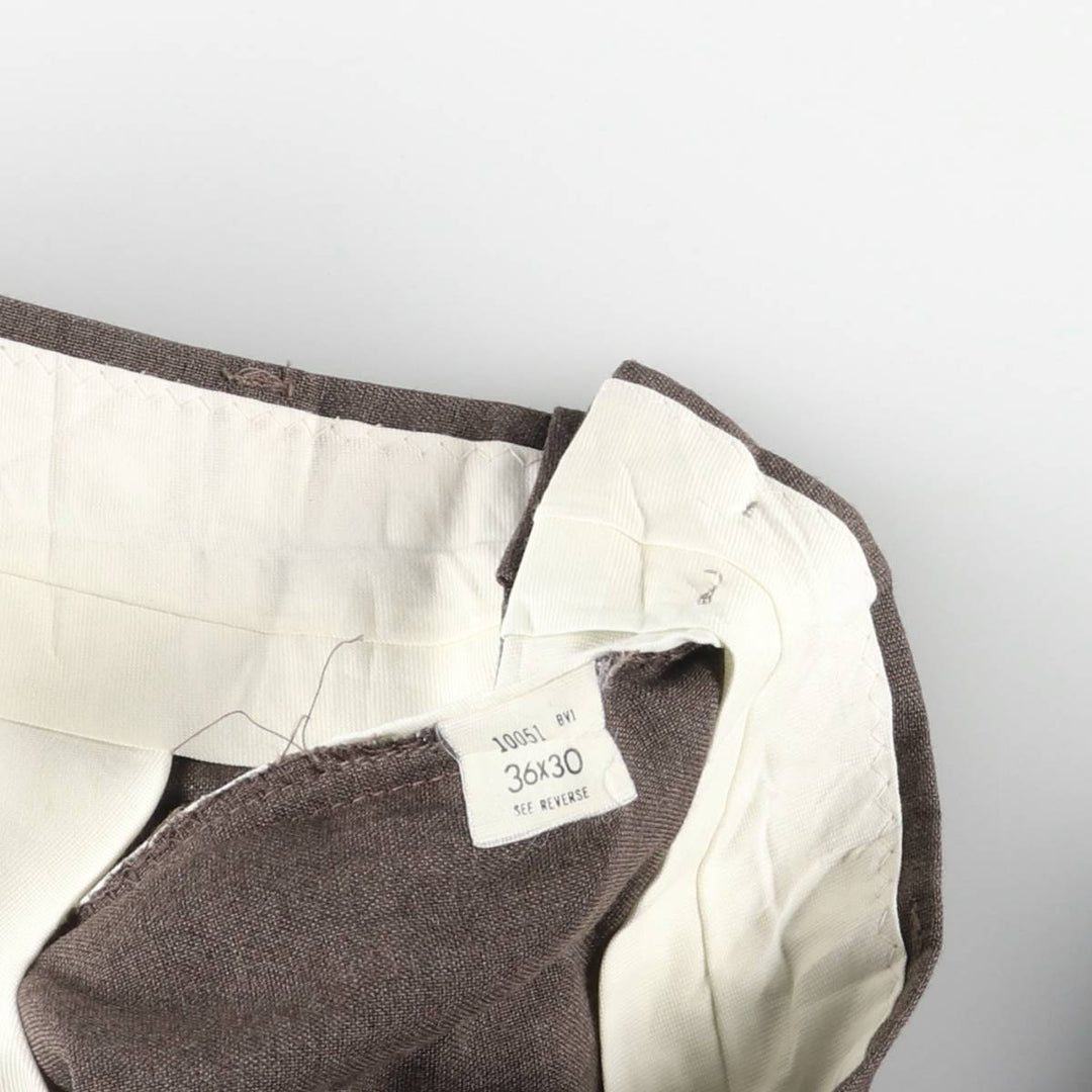 1990'S Haggar wide-leg slacks, men's size W36 unclear brown type Vintage Second Hand