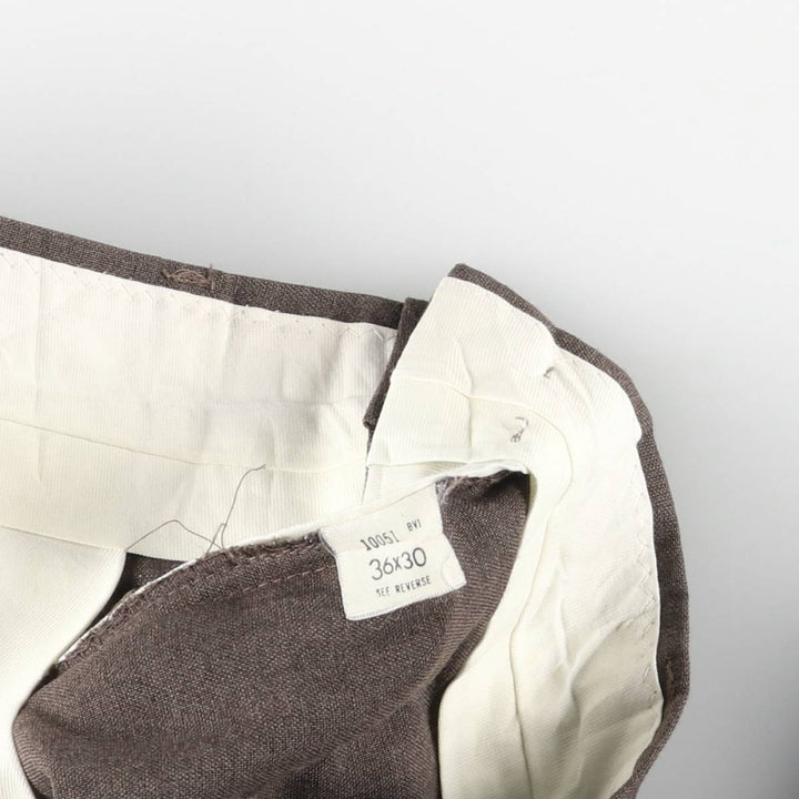 1990'S Haggar wide-leg slacks, men's size W36 unclear brown type Vintage Second Hand