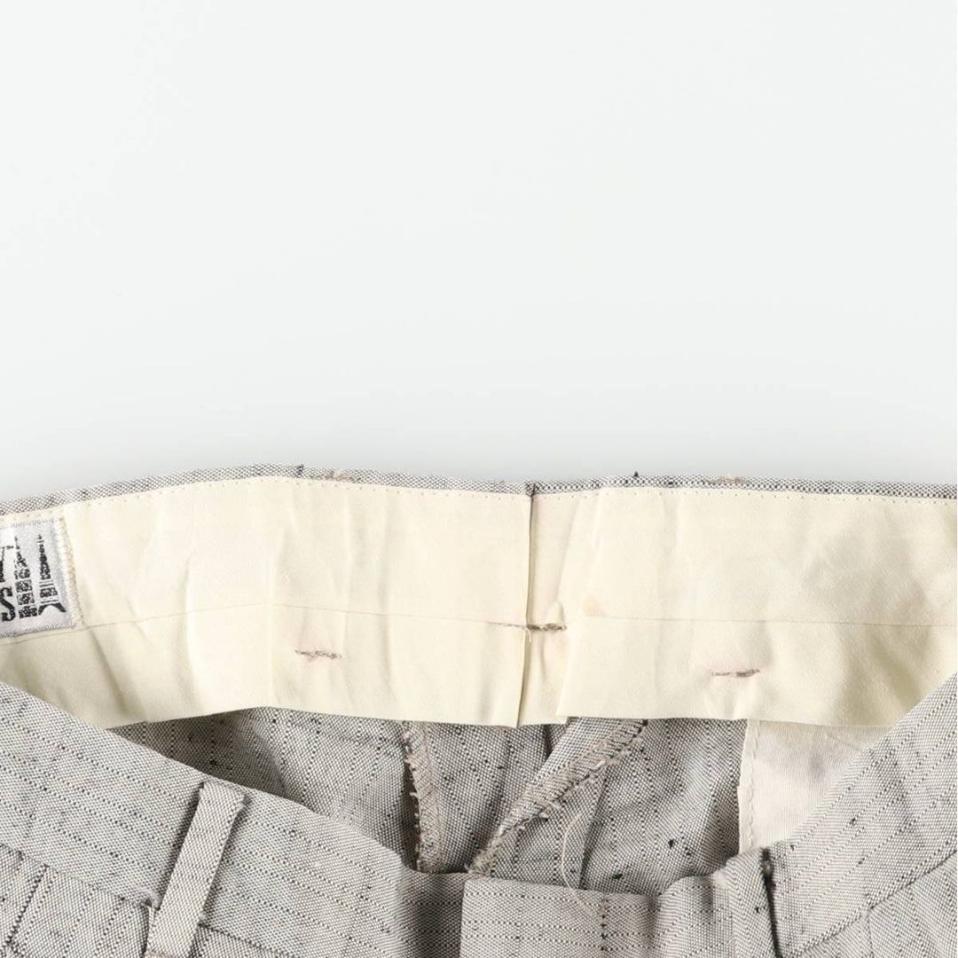 90'S CITY STREETS Two-pleat Wide Leg Pants, Men's Size W30 unclear gray type Vintage Second Hand