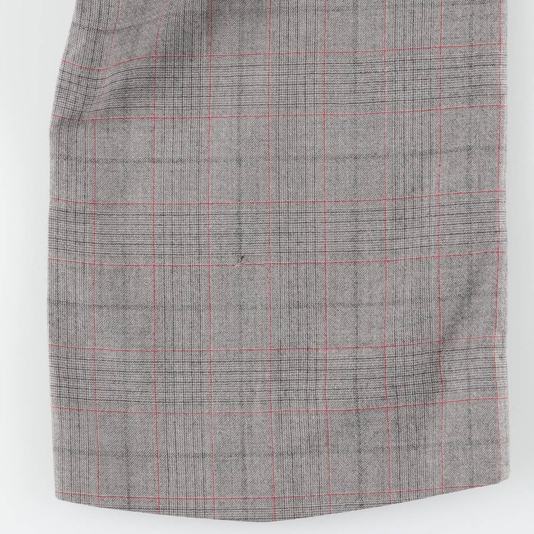 Vintage 1980'S Check Pattern Wide Leg Slacks, Men's Size W32 unclear gray type Vintage Second Hand