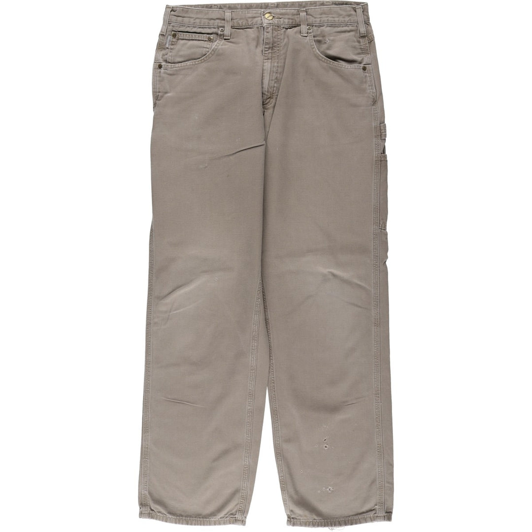 Carhartt Loose Fit Duck Painter Pants, Men's, W34 equivalent cotton Khaki type Vintage Second Hand