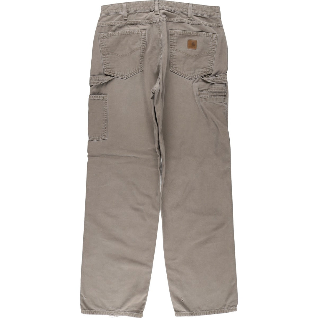 Carhartt Loose Fit Duck Painter Pants, Men's, W34 equivalent cotton Khaki type Vintage Second Hand