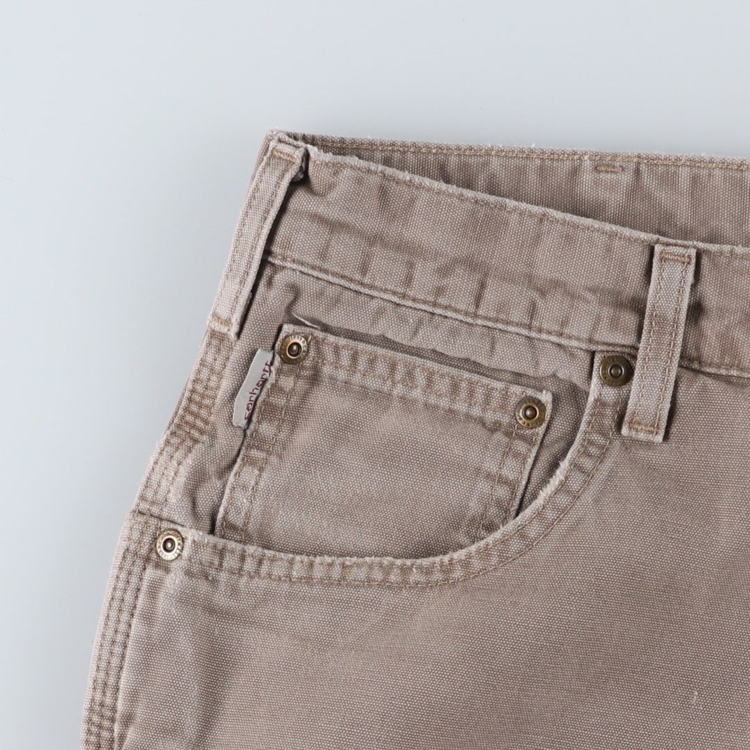 Carhartt Loose Fit Duck Painter Pants, Men's, W34 equivalent cotton Khaki type Vintage Second Hand