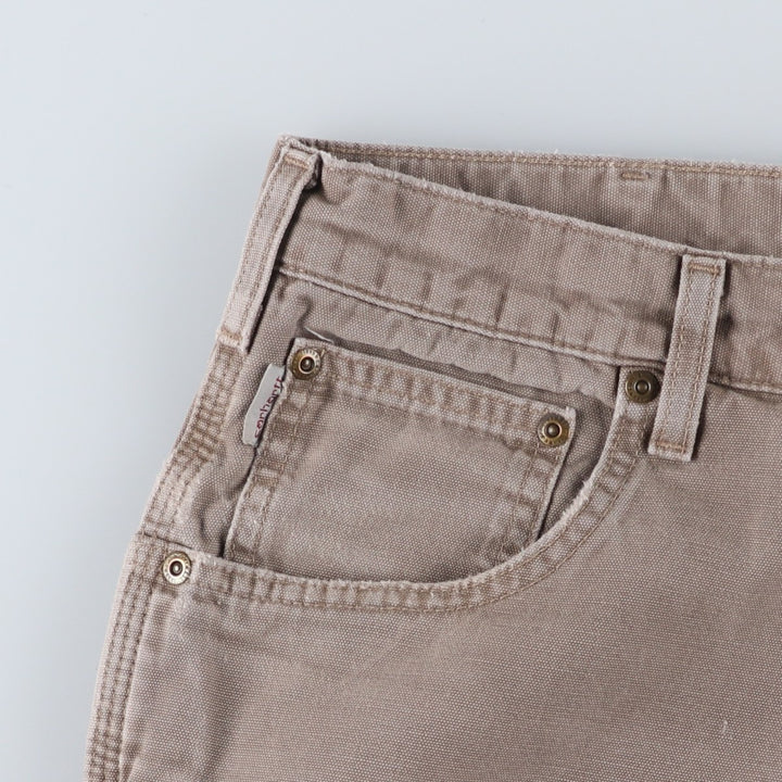 Carhartt Loose Fit Duck Painter Pants, Men's, W34 equivalent cotton Khaki type Vintage Second Hand