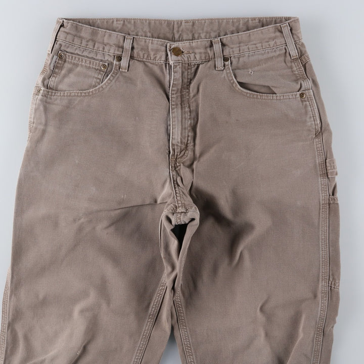 Carhartt Loose Fit Duck Painter Pants, Men's, W34 equivalent cotton Khaki type Vintage Second Hand