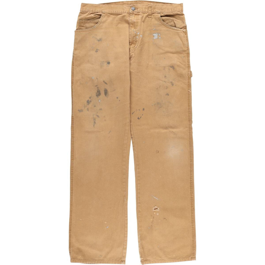 Dickies Painted Duck Painter Pants, Men's, Size W35 cotton beige type brown Vintage Second Hand