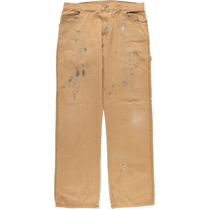 Dickies Painted Duck Painter Pants, Men's, Size W35 cotton beige type brown Vintage Second Hand