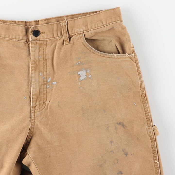 Dickies Painted Duck Painter Pants, Men's, Size W35 cotton beige type brown Vintage Second Hand