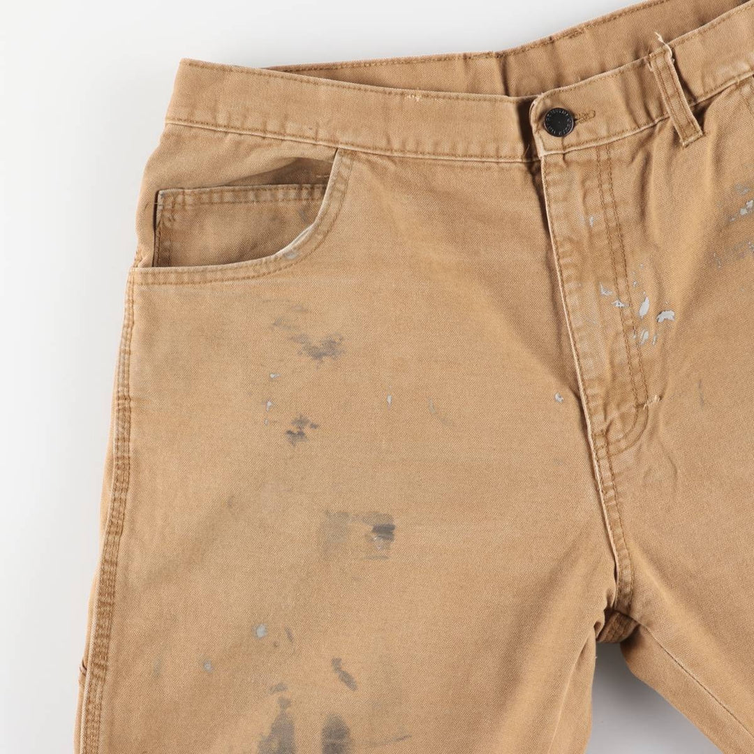 Dickies Painted Duck Painter Pants, Men's, Size W35 cotton beige type brown Vintage Second Hand
