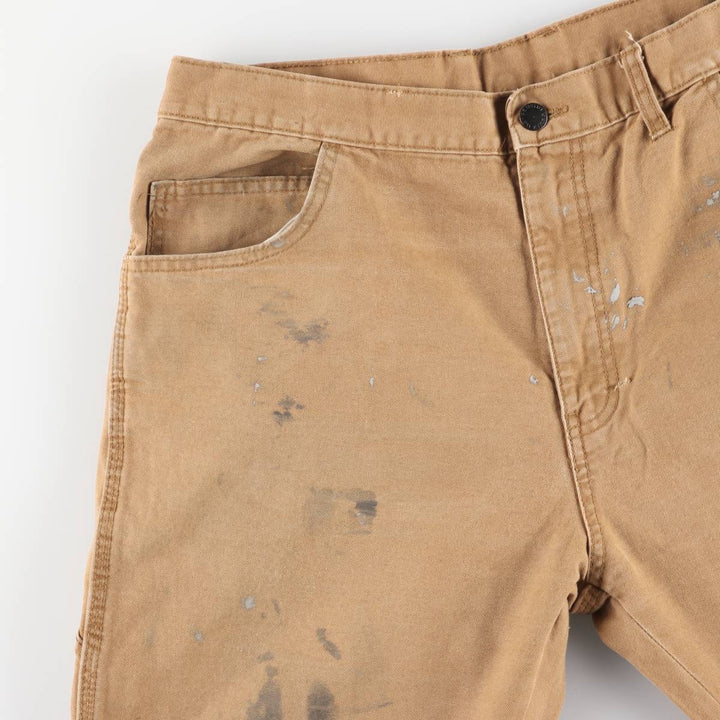 Dickies Painted Duck Painter Pants, Men's, Size W35 cotton beige type brown Vintage Second Hand