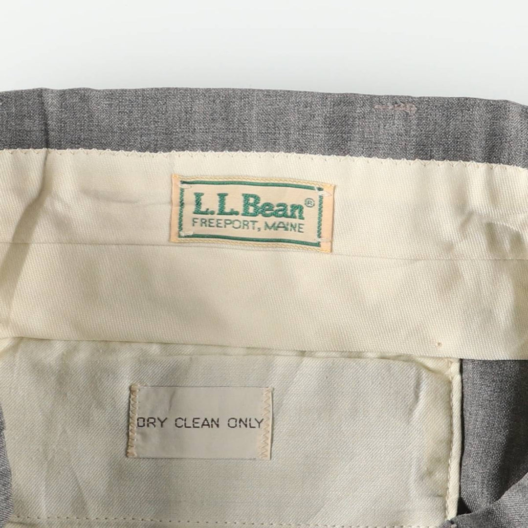 1990'S Vintage LL Bean Men's Slacks, Size W33 unclear gray type Vintage Second Hand