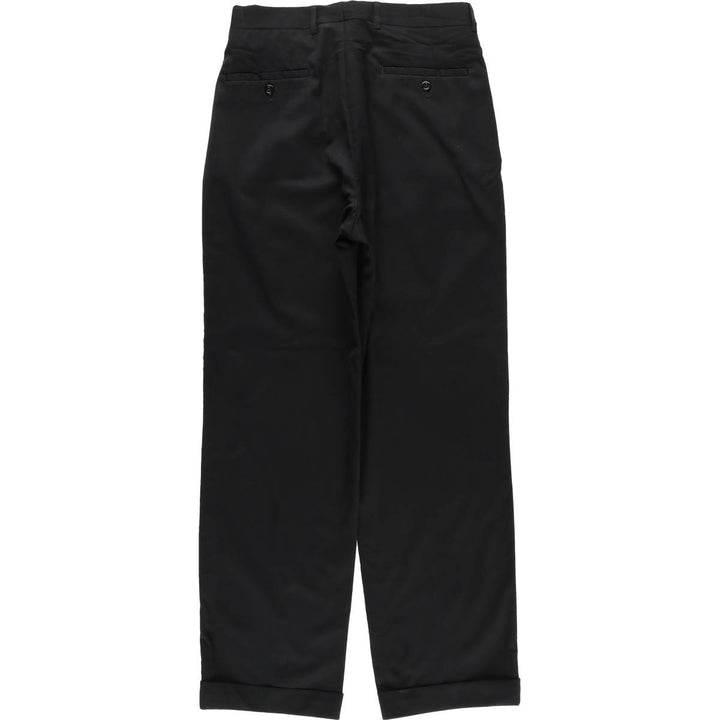 DKNY One-pleat Polyester and Wool Pants and Slacks, Made in Mexico, Men's Size W30 polyester black type Vintage Second Hand