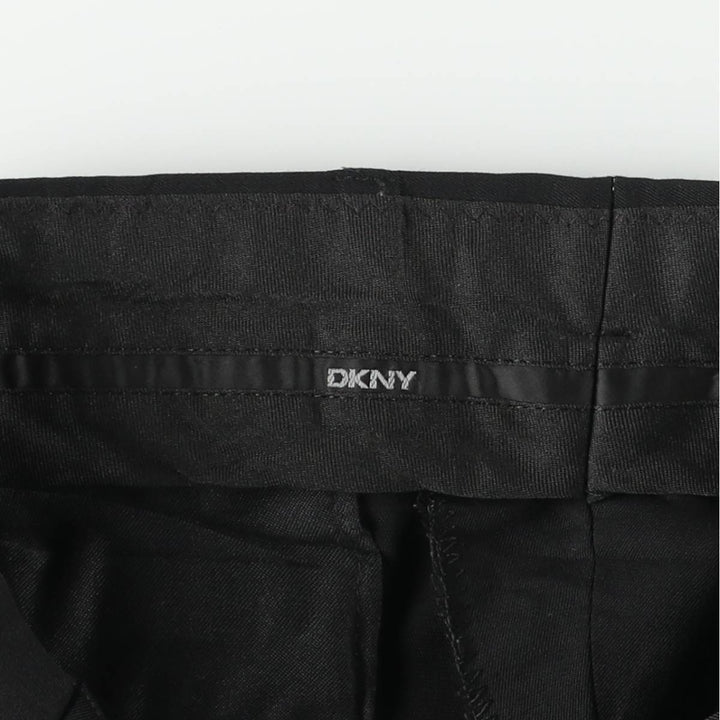 DKNY One-pleat Polyester and Wool Pants and Slacks, Made in Mexico, Men's Size W30 polyester black type Vintage Second Hand