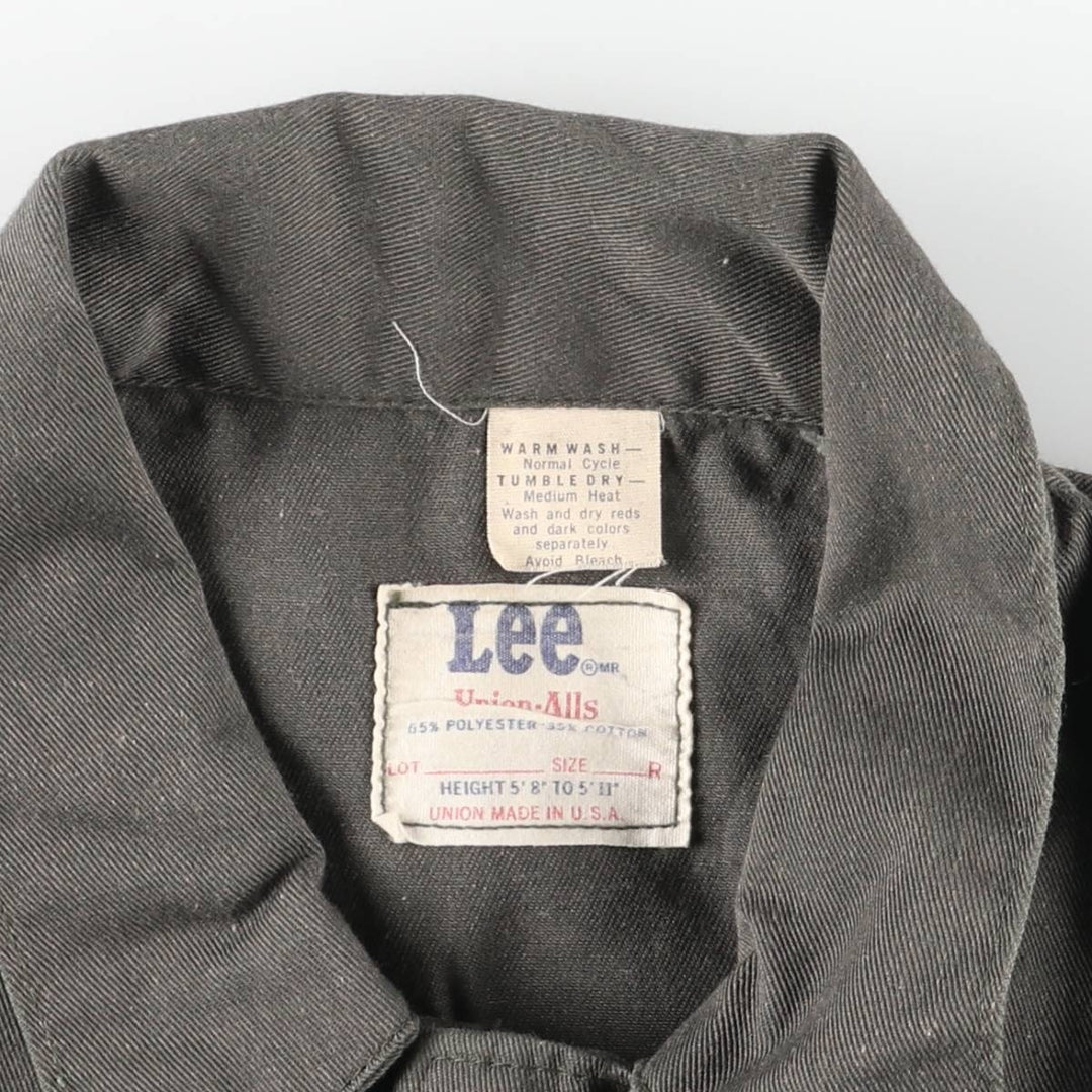 Vintage 1970'S Lee Union Alls long-sleeved jumpsuit, made in the USA, size M, men's. unclear gray type Vintage Second Hand