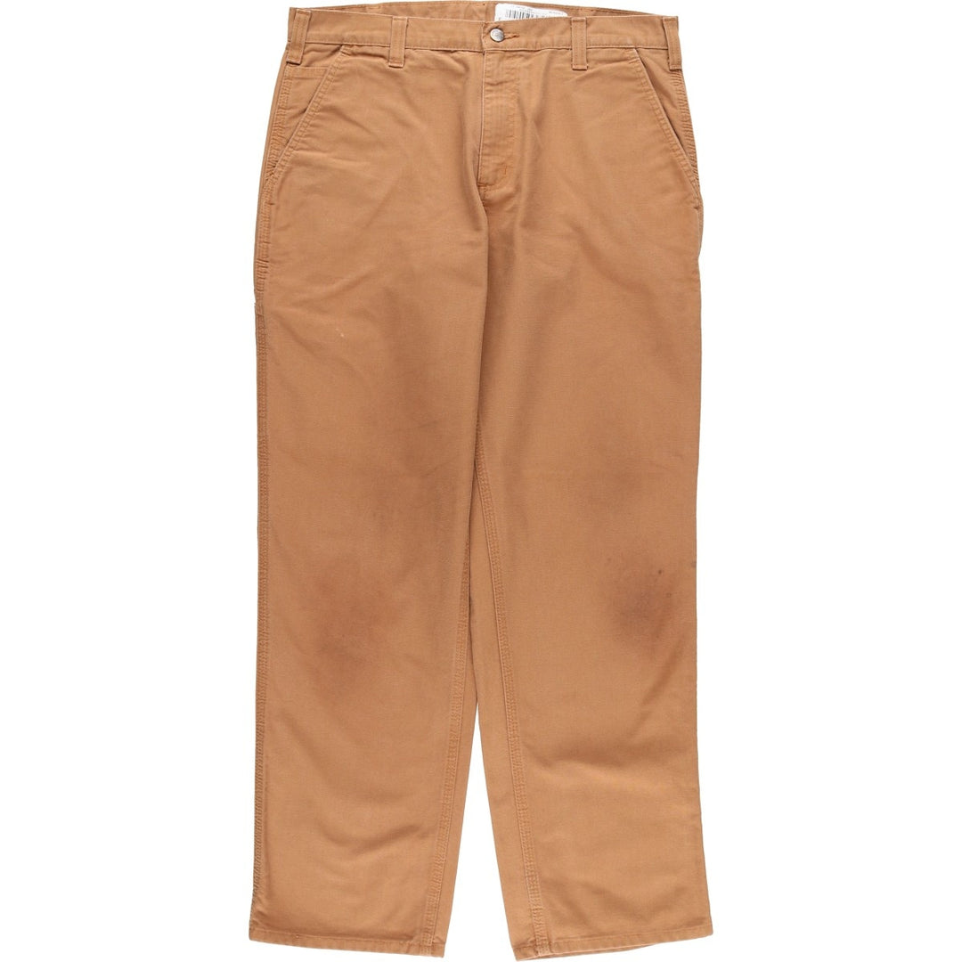 Carhartt Dungaree Fit Duck Work Pants, Men's, Size 34 cotton ocher yellow type Vintage Second Hand