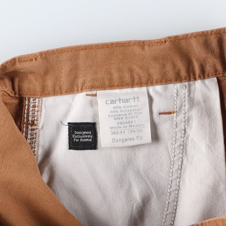 Carhartt Dungaree Fit Duck Work Pants, Men's, Size 34 cotton ocher yellow type Vintage Second Hand