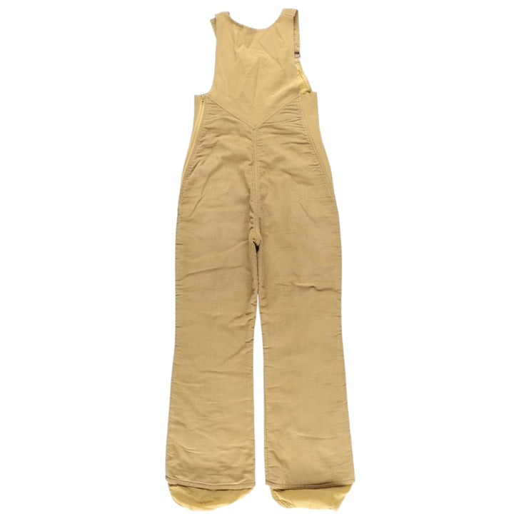 1970'S Levi's SKI Corduroy Overalls, Made in USA, Women's Size L (W30 equivalent), Vintage polyester yellow type Vintage Second Hand