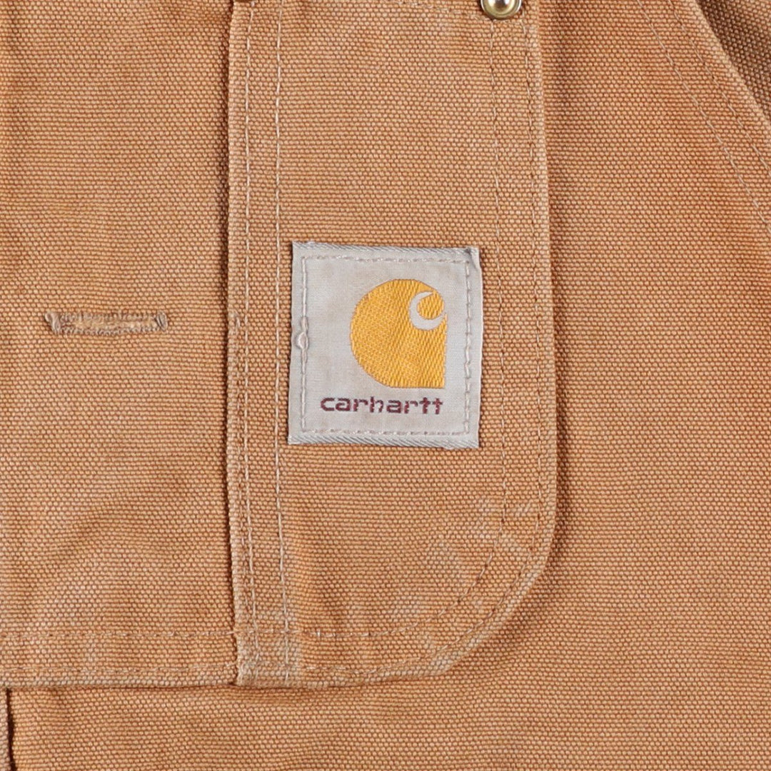 Carhartt Double Knee Duck Overalls, Made in USA, Men's, W37 equivalent cotton Beige type Vintage Second Hand
