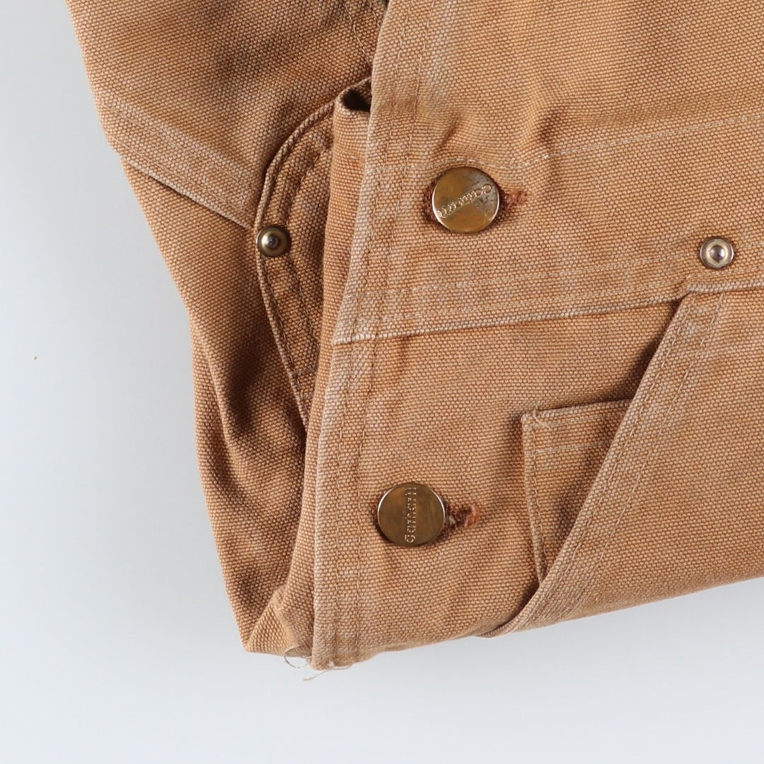 Carhartt Double Knee Duck Overalls, Made in USA, Men's, W37 equivalent cotton Beige type Vintage Second Hand